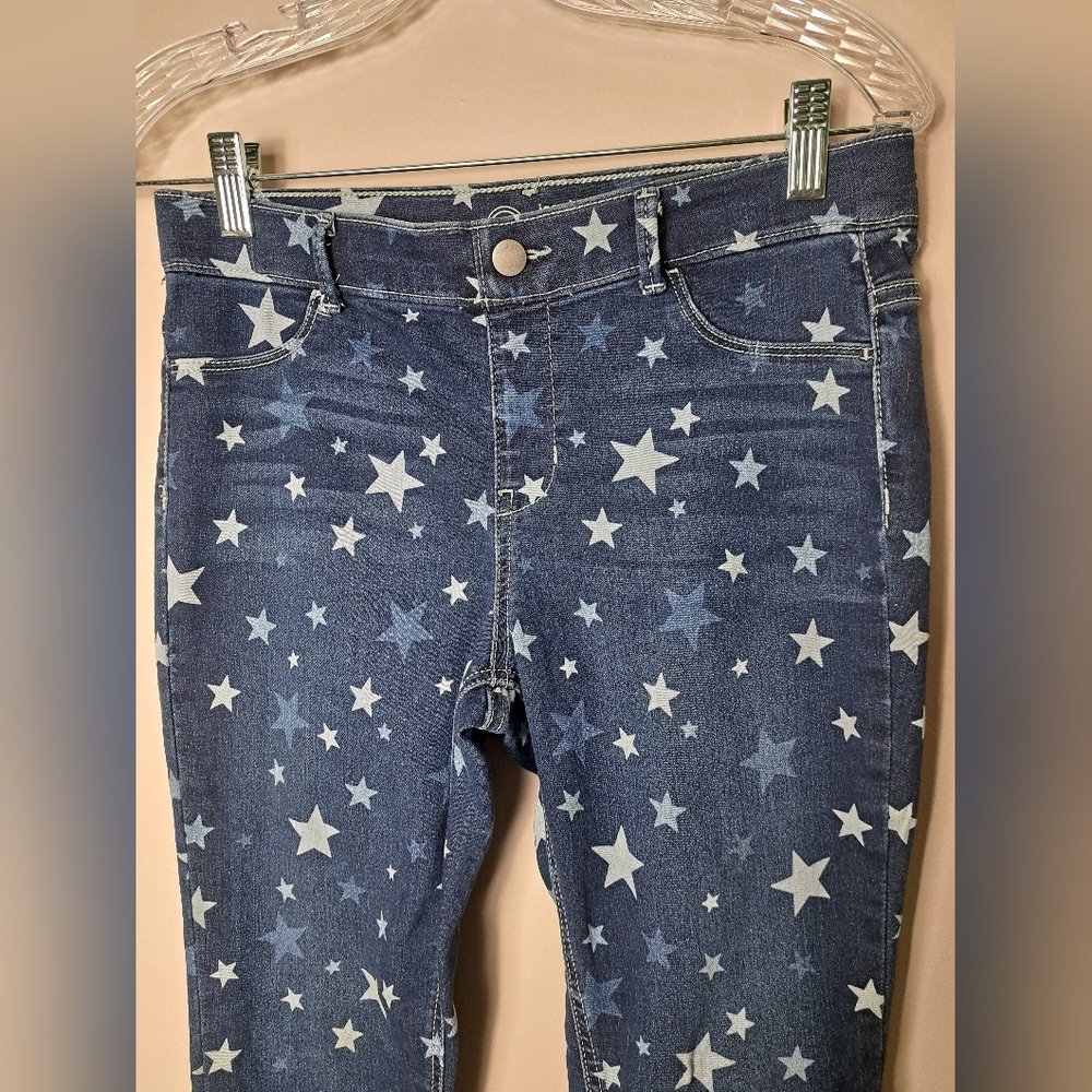 WONDER NATION Girls Fashion Star Print Jeggings ~ Patriotic Summer - Picture 2 of 9